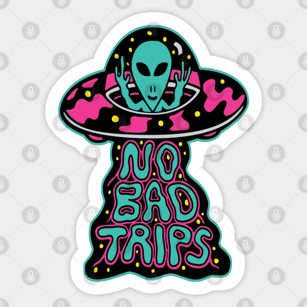 no bad trips Sticker by tdK